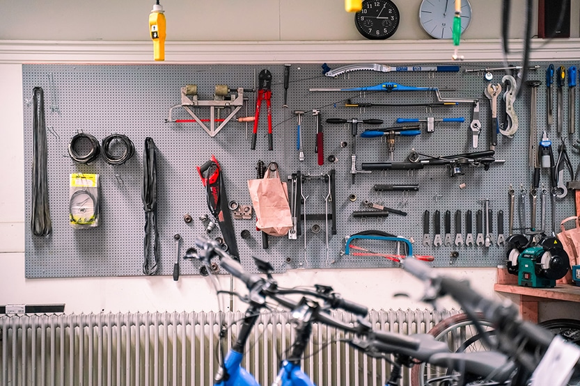 werkplaats fietsreparatie in gaanderen